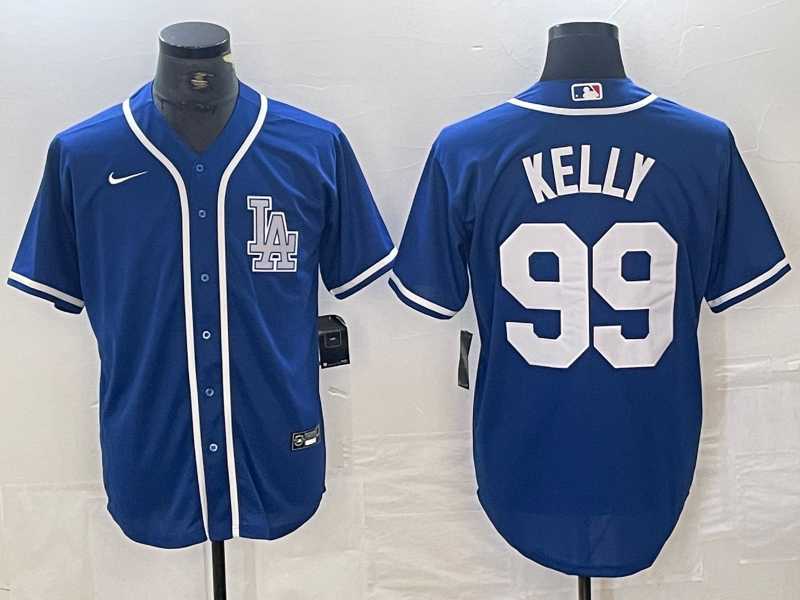 Men%27s Los Angeles Dodgers #99 Joe Kelly Blue Cool Base Stitched Baseball Jersey